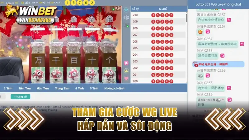Tham gia cược WG live hấp dẫn và sôi động